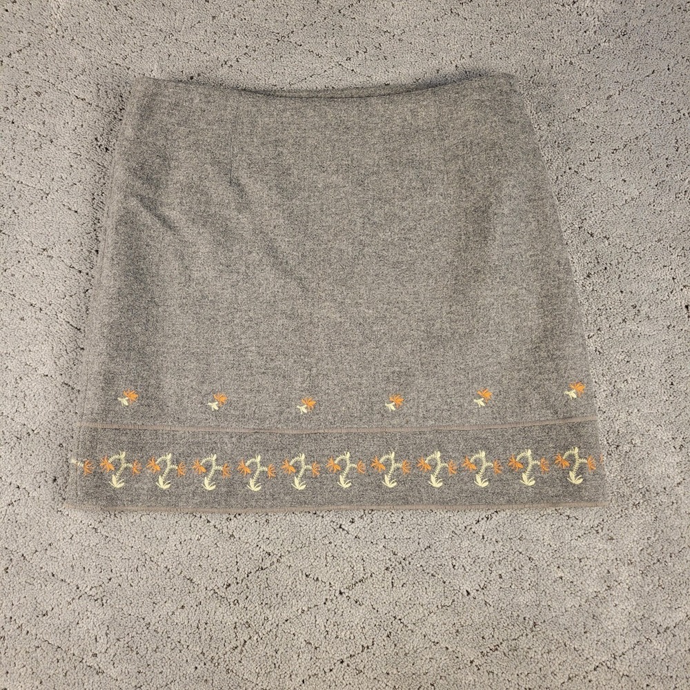 American Eagle Skirt Womens 8 Gray Wool Mini Side Zip‎ Lined Short Casual